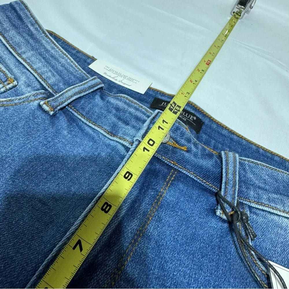 Judy Blue Womens Distressed Fray‎ Hem Denim Cut Off Shorts Mid Rise Size 1XL New